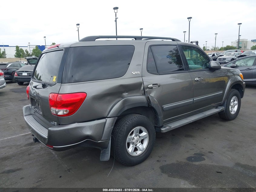 2005 Toyota Sequoia VIN 5TDZT34A85S252778 IAAI salvage auction — REAR END, Salvage Certificate (California), sold $1,600 on 2026-08-02 (photo 6)