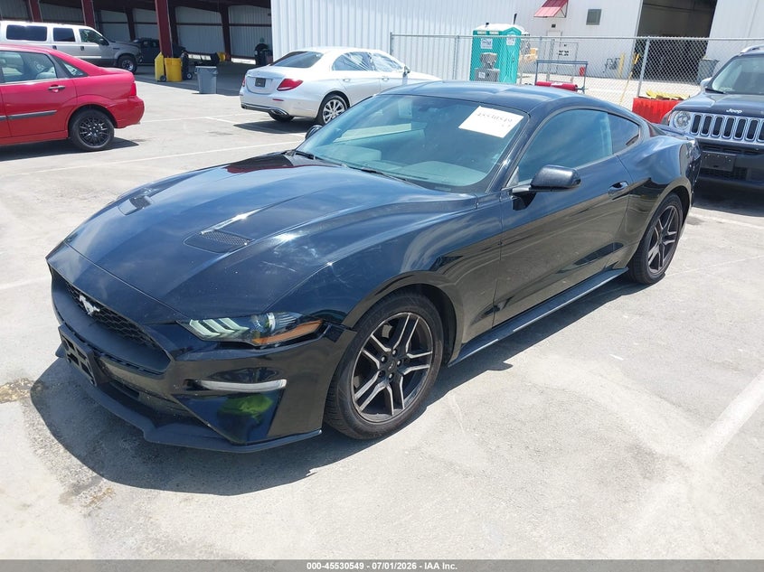 2018 Ford Mustang VIN 1FA6P8THXJ5112398 IAAI salvage auction — RIGHT FRONT, Salvage Title, sold $4,200 on 2026-07-10 (photo 2)
