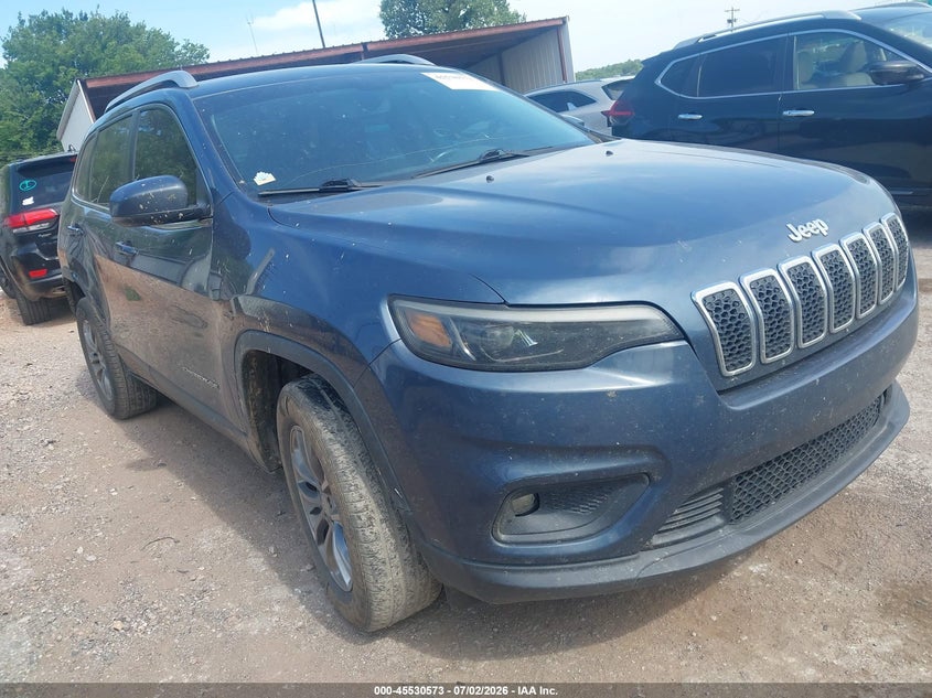 2019 Jeep Cherokee VIN 1C4PJMLB9KD455361 IAAI salvage auction — REAR END, Salvage (Oklahoma), sold $1,200 on 2026-08-31 (photo 1)