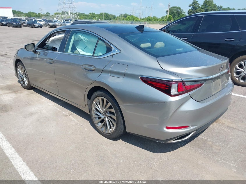 2019 Lexus ES VIN 58ABZ1B19KU030320 IAAI salvage auction — RIGHT FRONT, Salvage Title, sold $7,100 on 2026-07-29 (photo 3)