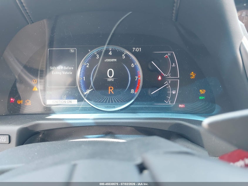 2019 Lexus ES VIN 58ABZ1B19KU030320 IAAI salvage auction — RIGHT FRONT, Salvage Title, sold $7,100 on 2026-07-29 (photo 7)