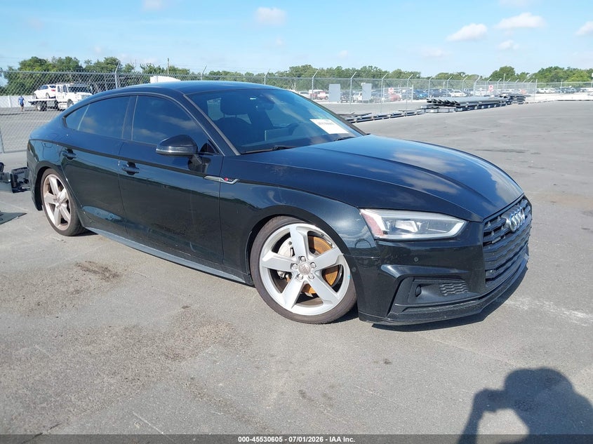 2019 Audi A5 VIN WAUFNCF5XKA036935 IAAI salvage auction — REAR END, Rebuildable (Florida), sold $4,650 on 2026-07-29 (photo 1)