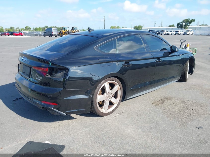 2019 Audi A5 VIN WAUFNCF5XKA036935 IAAI salvage auction — REAR END, Rebuildable (Florida), sold $4,650 on 2026-07-29 (photo 4)