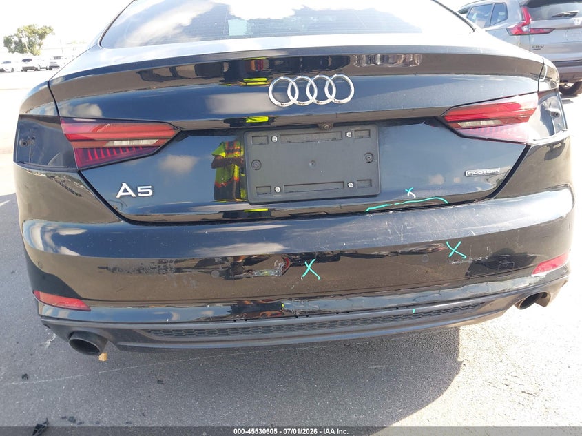 2019 Audi A5 VIN WAUFNCF5XKA036935 IAAI salvage auction — REAR END, Rebuildable (Florida), sold $4,650 on 2026-07-29 (photo 6)