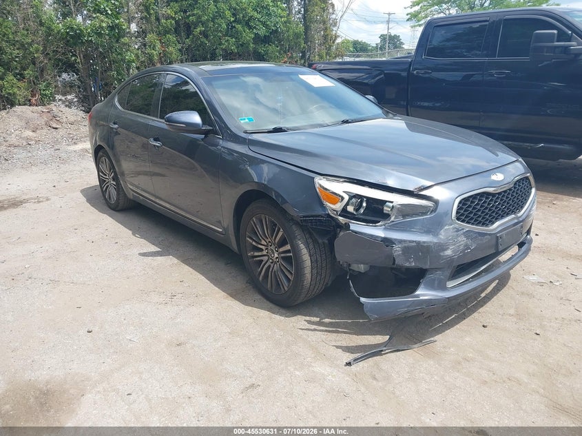 2014 Kia Cadenza VIN KNALN4D74E5153436 IAAI salvage auction — FRONT END, Salvage (Rhode Island), sold $725 on 2026-08-01 (photo 1)