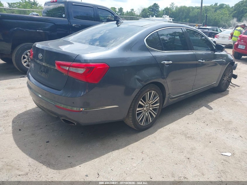 2014 Kia Cadenza VIN KNALN4D74E5153436 IAAI salvage auction — FRONT END, Salvage (Rhode Island), sold $725 on 2026-08-01 (photo 4)