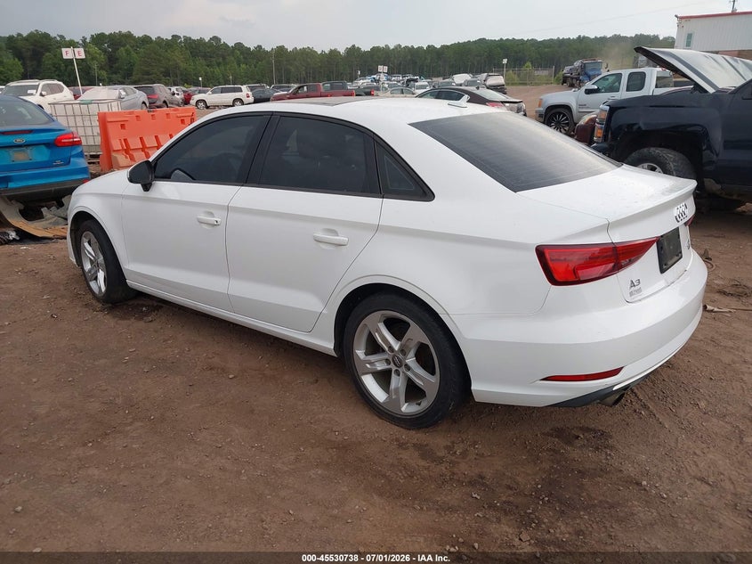 2018 Audi A3 VIN WAUB8GFF7J1050540 IAAI salvage auction — RIGHT SIDE, Salvage (Alabama), sold $2,750 on 2026-08-29 (photo 3)