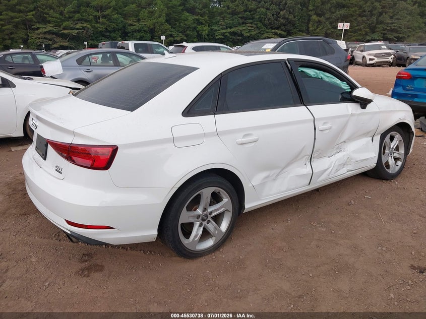 2018 Audi A3 VIN WAUB8GFF7J1050540 IAAI salvage auction — RIGHT SIDE, Salvage (Alabama), sold $2,750 on 2026-08-29 (photo 4)