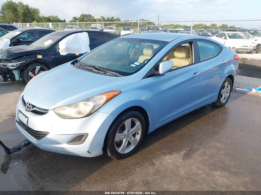 2013 Hyundai Elantra VIN KMHDH4AE2DU769007 IAAI salvage auction — NORMAL WEAR, Clear (Texas), sold $625 on 2026-07-30 (photo 2)