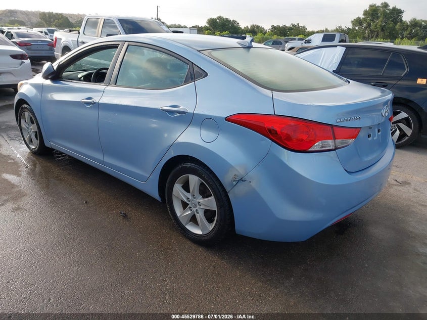 2013 Hyundai Elantra VIN KMHDH4AE2DU769007 IAAI salvage auction — NORMAL WEAR, Clear (Texas), sold $625 on 2026-07-30 (photo 3)