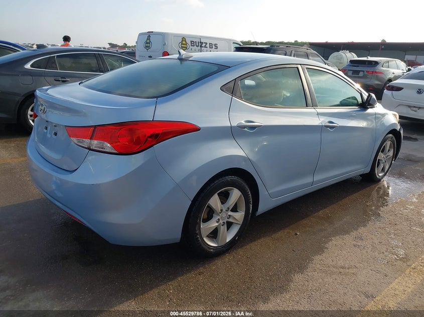 2013 Hyundai Elantra VIN KMHDH4AE2DU769007 IAAI salvage auction — NORMAL WEAR, Clear (Texas), sold $625 on 2026-07-30 (photo 4)