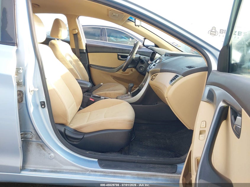 2013 Hyundai Elantra VIN KMHDH4AE2DU769007 IAAI salvage auction — NORMAL WEAR, Clear (Texas), sold $625 on 2026-07-30 (photo 5)