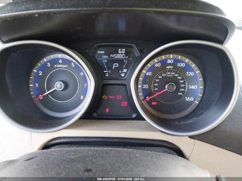 2013 Hyundai Elantra VIN KMHDH4AE2DU769007 IAAI salvage auction — NORMAL WEAR, Clear (Texas), sold $625 on 2026-07-30 (photo 7)