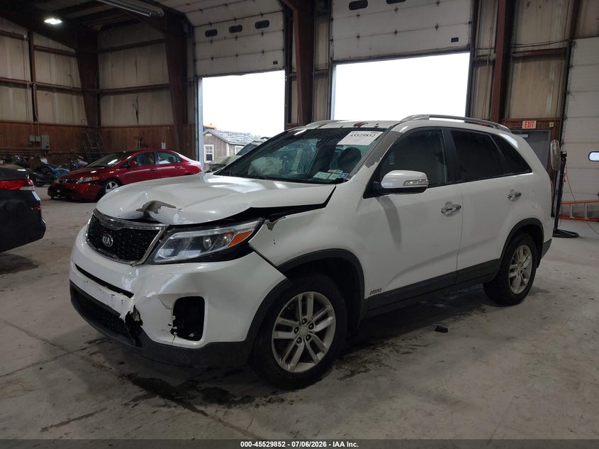 2014 Kia Sorento VIN 5XYKTCA66EG545013 IAAI salvage auction — FRONT END, Mv-907A (New York), sold $450 on 2026-07-22 (photo 2)