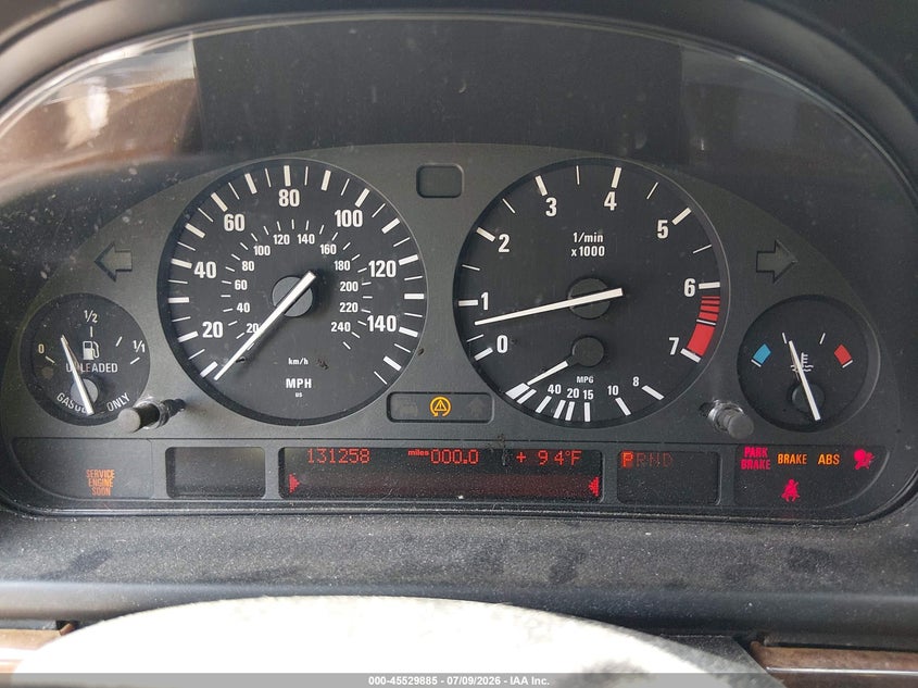 2002 BMW 5 series VIN WBADT63482CH89073 IAAI salvage auction — SIDE, Clear (Tennessee), sold $600 on 2026-08-12 (photo 7)