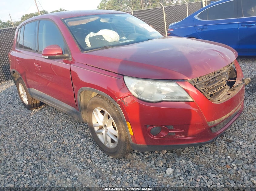 2011 Volkswagen Tiguan VIN WVGAV7AX4BW001531 IAAI salvage auction — FRONT END, Salvage (Georgia), sold $350 on 2026-08-17 (photo 1)
