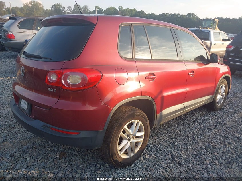 2011 Volkswagen Tiguan VIN WVGAV7AX4BW001531 IAAI salvage auction — FRONT END, Salvage (Georgia), sold $350 on 2026-08-17 (photo 4)