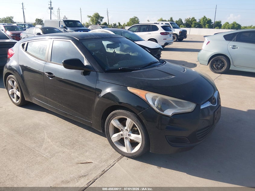 2013 Hyundai Veloster VIN KMHTC6AD6DU145059 IAAI salvage auction — NORMAL WEAR, Original (Texas), sold $25 on 2026-07-10 (photo 1)