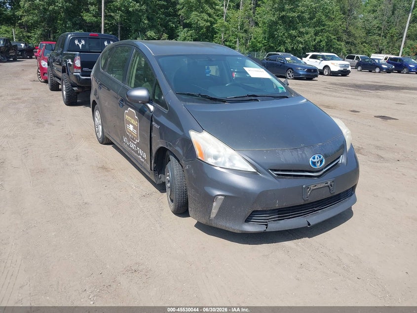 2012 Toyota Prius v VIN JTDZN3EU1C3182414 IAAI salvage auction — NORMAL WEAR, Clear (Virginia), sold $825 on 2026-07-29 (photo 1)