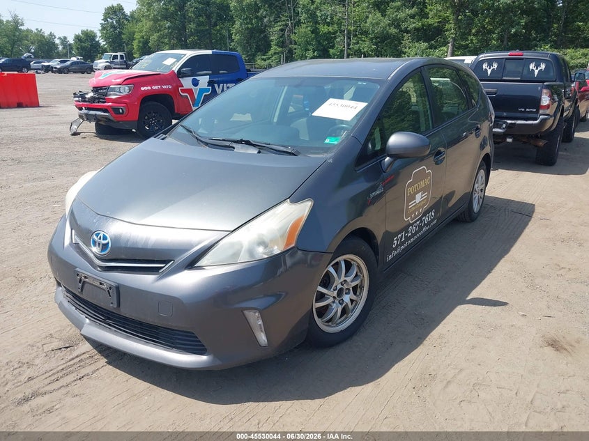 2012 Toyota Prius v VIN JTDZN3EU1C3182414 IAAI salvage auction — NORMAL WEAR, Clear (Virginia), sold $825 on 2026-07-29 (photo 2)