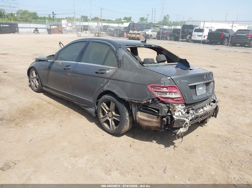 2011 Mercedes-benz C class VIN WDDGF8BB3BR176149 IAAI salvage auction — TOTAL BURN, Bill Of Sale Destruction Only - Salvage (Ohio), sold $100 on 2026-07-23 (photo 3)