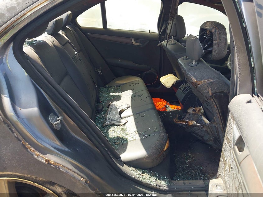 2011 Mercedes-benz C class VIN WDDGF8BB3BR176149 IAAI salvage auction — TOTAL BURN, Bill Of Sale Destruction Only - Salvage (Ohio), sold $100 on 2026-07-23 (photo 8)