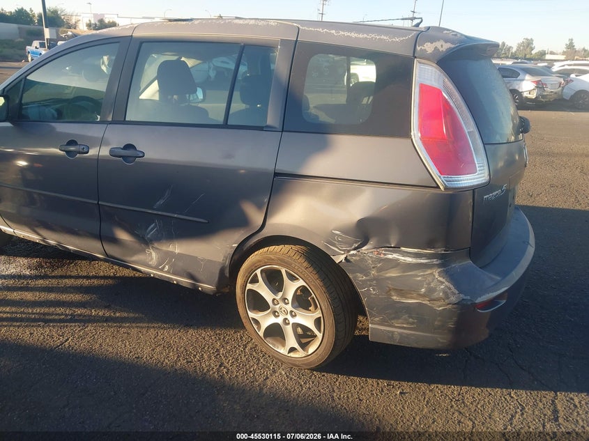 2009 Mazda 5 VIN JM1CR29L290358550 IAAI salvage auction — LEFT SIDE, Salvage Certificate (California), sold $25 on 2026-07-24 (photo 6)