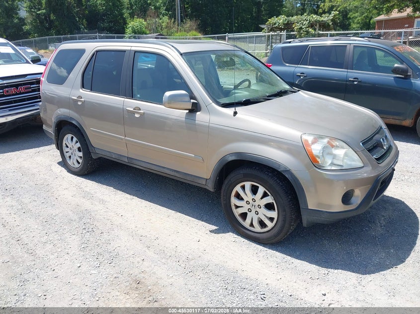 2005 Honda Cr-v VIN SHSRD78905U342072 IAAI salvage auction — NORMAL WEAR, Clear (Virginia), sold $1,200 on 2026-07-07 (photo 1)