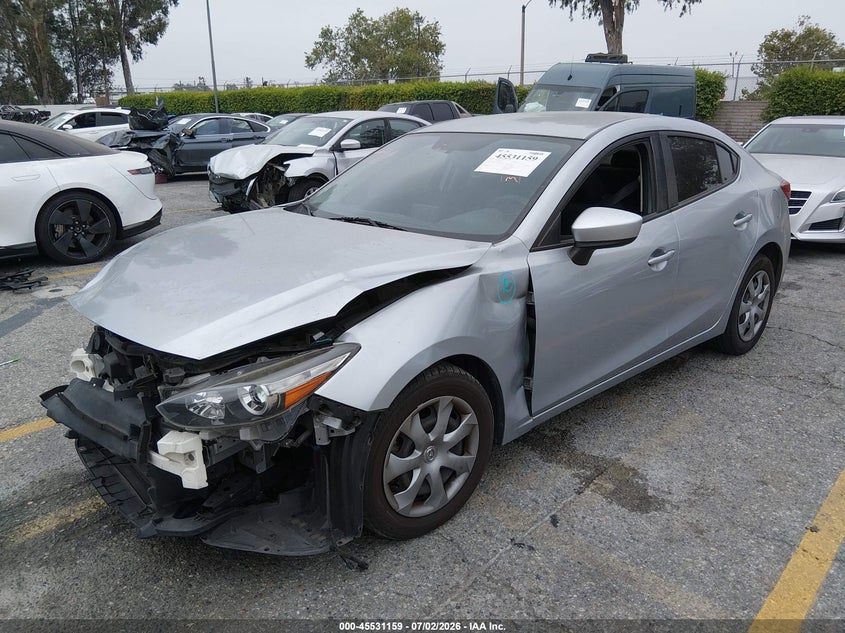 2017 Mazda 3 VIN JM1BN1U70H1104730 IAAI salvage auction — FRONT END, Salvage (California), sold $1,650 on 2026-07-28 (photo 2)