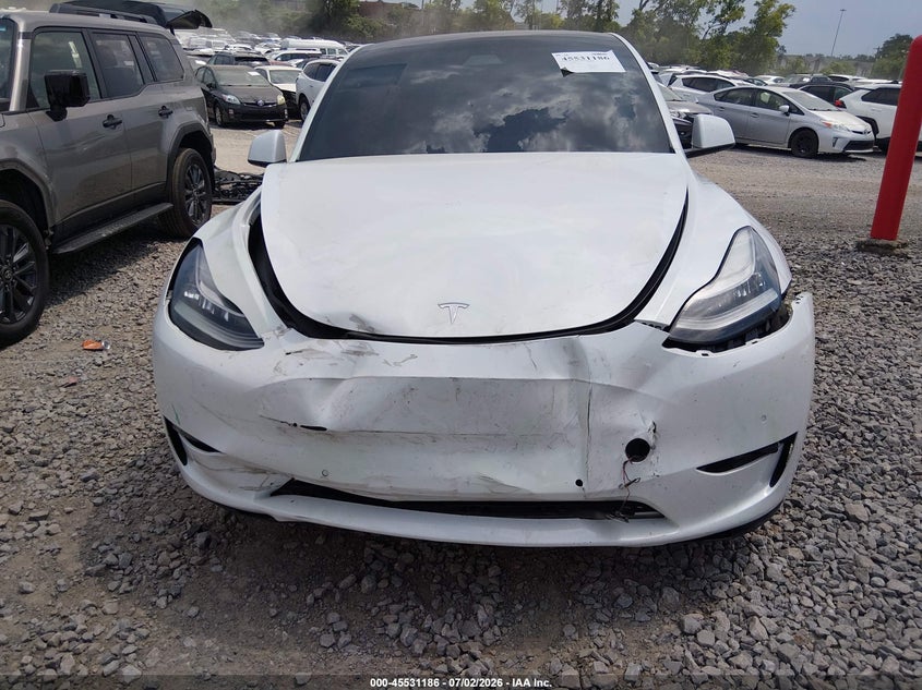 2021 Tesla Model y VIN 5YJYGDEE2MF294390 IAAI salvage auction — FRONT END, Salvage (Tennessee), sold $9,600 on 2026-07-30 (photo 6)