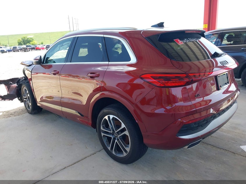 2025 Audi Q5 VIN WA12AAGU2S2066703 IAAI salvage auction — LEFT FRONT, Rebuildable (Florida), sold $13,200 on 2026-07-28 (photo 3)