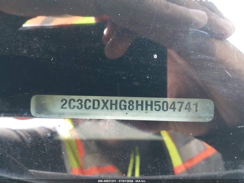 2017 Dodge Charger VIN 2C3CDXHG8HH504741 IAAI salvage auction — WATER/FLOOD, Flood (Mississippi), sold $2,050 on 2026-07-31 (photo 9)