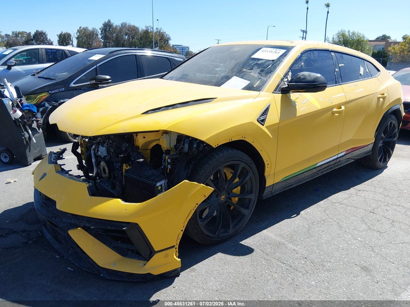 2024 Lamborghini Urus VIN ZPBUB3ZL0RLA29710 IAAI salvage auction — FRONT END, Salvage Title, sold $142,000 on 2026-07-16 (photo 2)