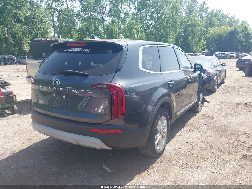 2020 Kia Telluride VIN 5XYP24HC5LG093336 IAAI salvage auction — RIGHT FRONT, Salvage Title, sold $3,600 on 2026-07-31 (photo 4)