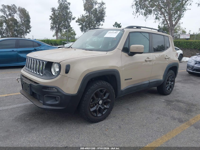 2016 Jeep Renegade VIN ZACCJBBT5GPD87291 IAAI salvage auction — LEFT SIDE, Salvage (California), sold $2,150 on 2026-07-28 (photo 2)