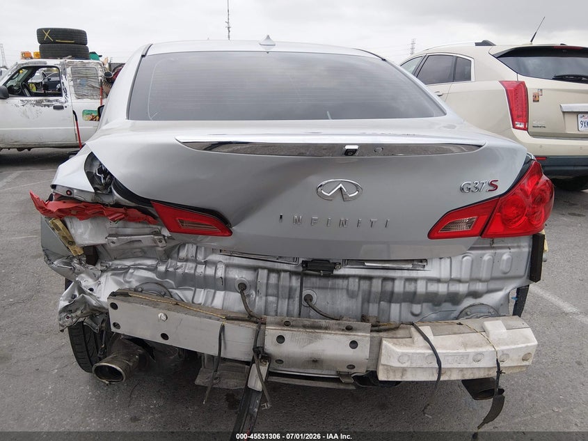 2011 Infiniti G37 VIN JN1CV6AP7BM302347 IAAI salvage auction — REAR END, Salvage (California), sold $875 on 2026-07-23 (photo 6)