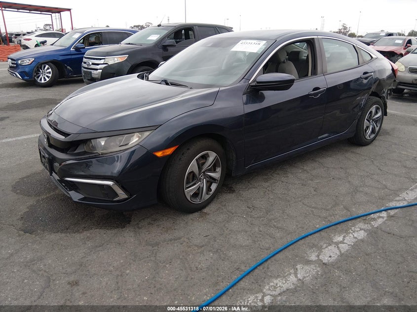 2019 Honda Civic VIN 2HGFC2F69KH534316 IAAI salvage auction — LEFT REAR, Salvage (California), sold $4,750 on 2026-07-09 (photo 2)