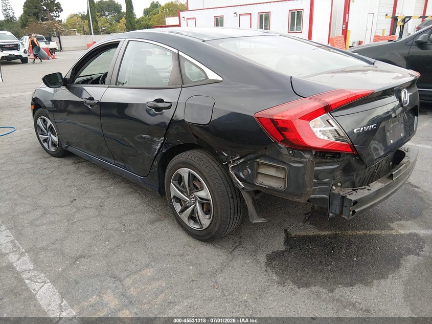 2019 Honda Civic VIN 2HGFC2F69KH534316 IAAI salvage auction — LEFT REAR, Salvage (California), sold $4,750 on 2026-07-09 (photo 3)