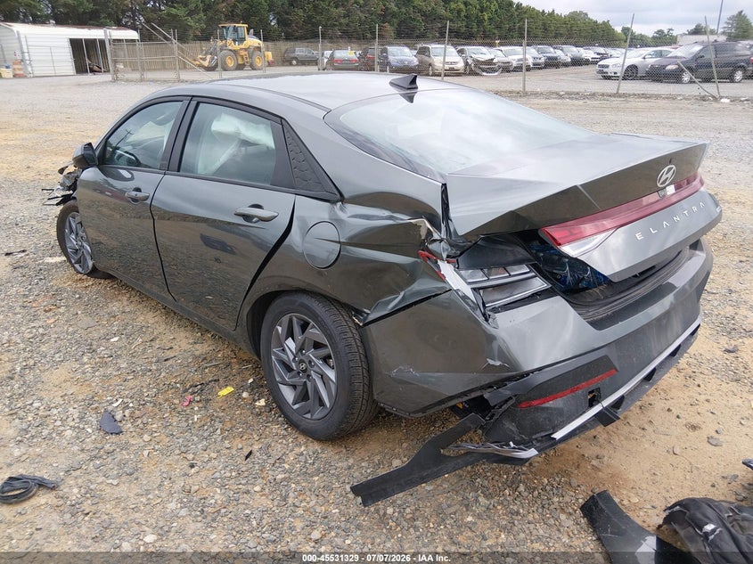 2025 Hyundai Elantra VIN KMHLM4DJXSU162723 IAAI salvage auction — FRONT & REAR, Certificate Of Destruction (Florida), sold $1,300 on 2026-07-13 (photo 3)