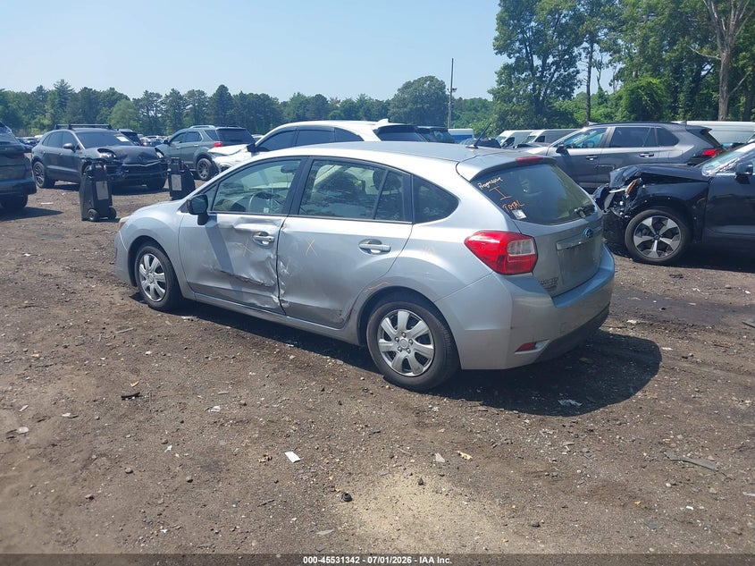 2016 Subaru Impreza VIN JF1GPAA61G8230022 IAAI salvage auction — LEFT SIDE, Salvage Title, sold $1,100 on 2026-07-28 (photo 3)