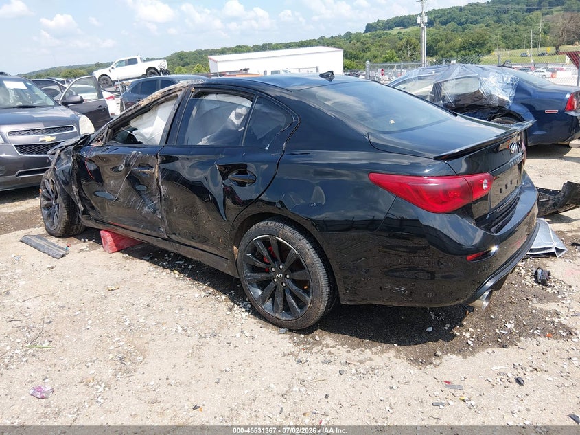 2017 Infiniti Q50 VIN JN1EV7AR1HM839739 IAAI salvage auction — ROLLOVER, Salvage Title, sold $400 on 2026-10-08 (photo 3)