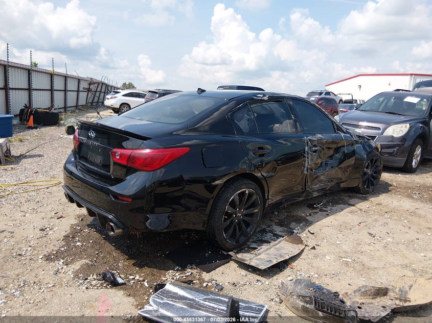 2017 Infiniti Q50 VIN JN1EV7AR1HM839739 IAAI salvage auction — ROLLOVER, Salvage Title, sold $400 on 2026-10-08 (photo 4)