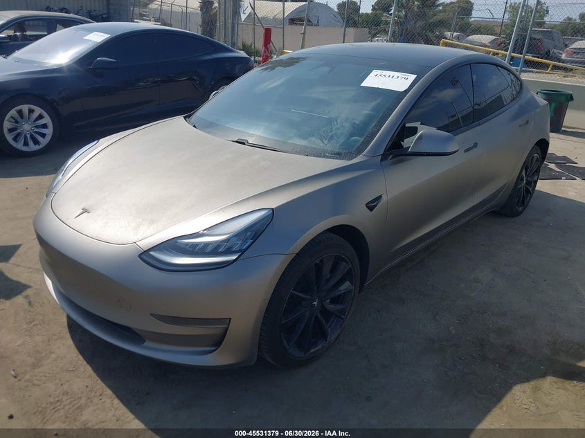 2020 Tesla Model 3 VIN 5YJ3E1EA9LF615643 IAAI salvage auction — LEFT REAR, Salvage (California), sold $8,550 on 2026-07-29 (photo 2)