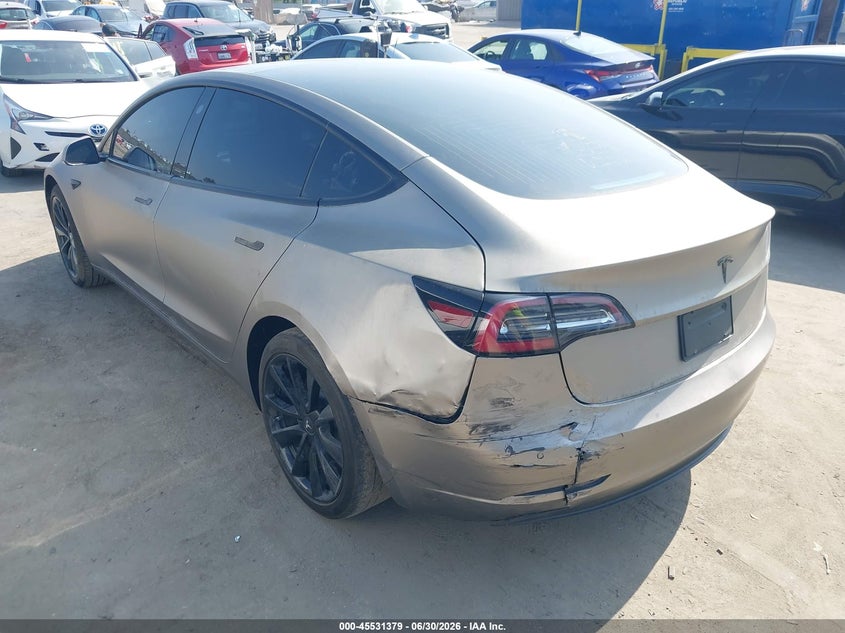 2020 Tesla Model 3 VIN 5YJ3E1EA9LF615643 IAAI salvage auction — LEFT REAR, Salvage (California), sold $8,550 on 2026-07-29 (photo 3)