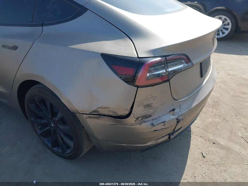 2020 Tesla Model 3 VIN 5YJ3E1EA9LF615643 IAAI salvage auction — LEFT REAR, Salvage (California), sold $8,550 on 2026-07-29 (photo 6)