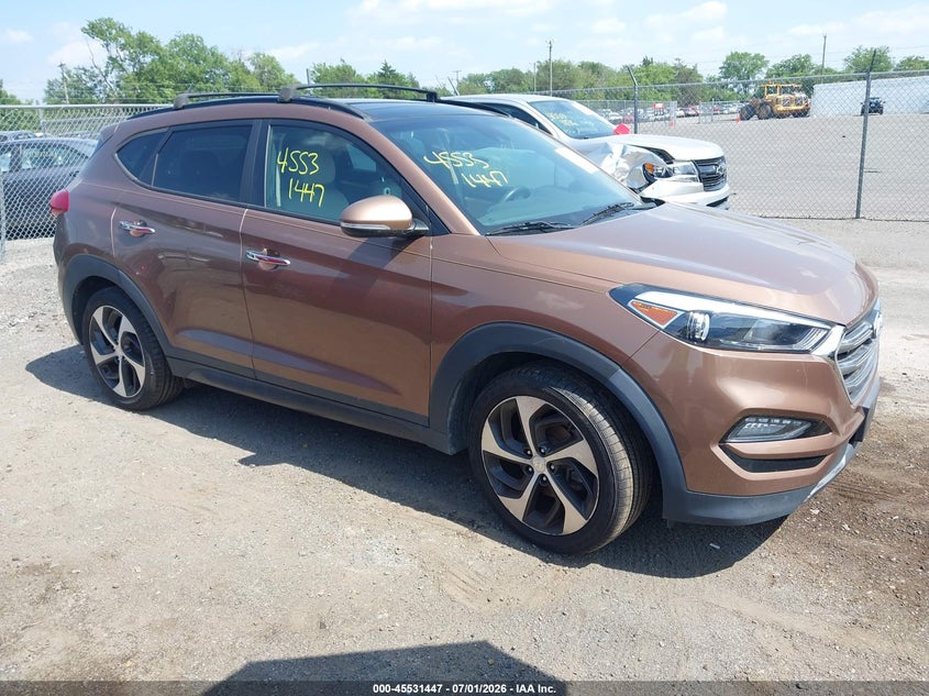 2016 Hyundai Tucson VIN KM8J3CA2XGU110582 IAAI salvage auction — NORMAL WEAR, Clear (Virginia), sold $4,600 on 2026-07-07 (photo 1)
