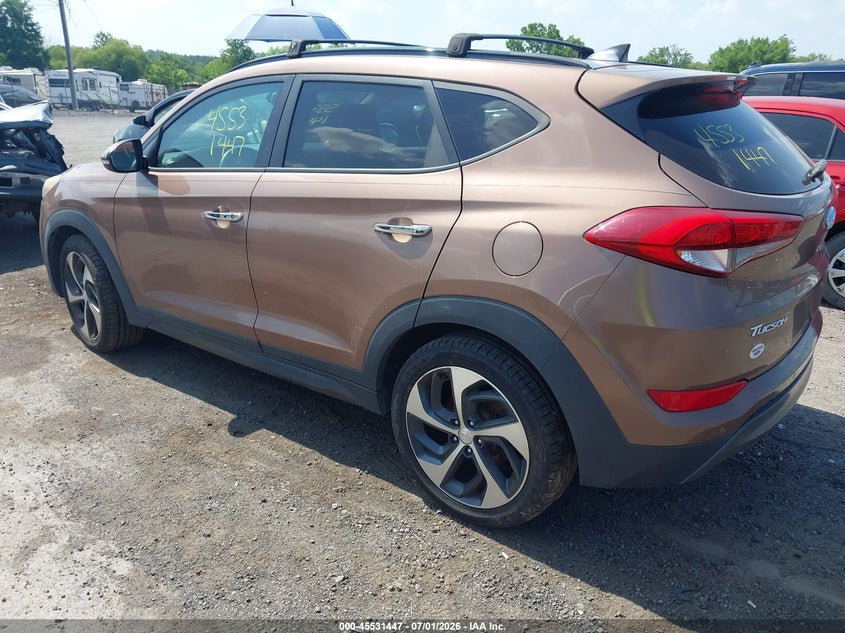 2016 Hyundai Tucson VIN KM8J3CA2XGU110582 IAAI salvage auction — NORMAL WEAR, Clear (Virginia), sold $4,600 on 2026-07-07 (photo 3)