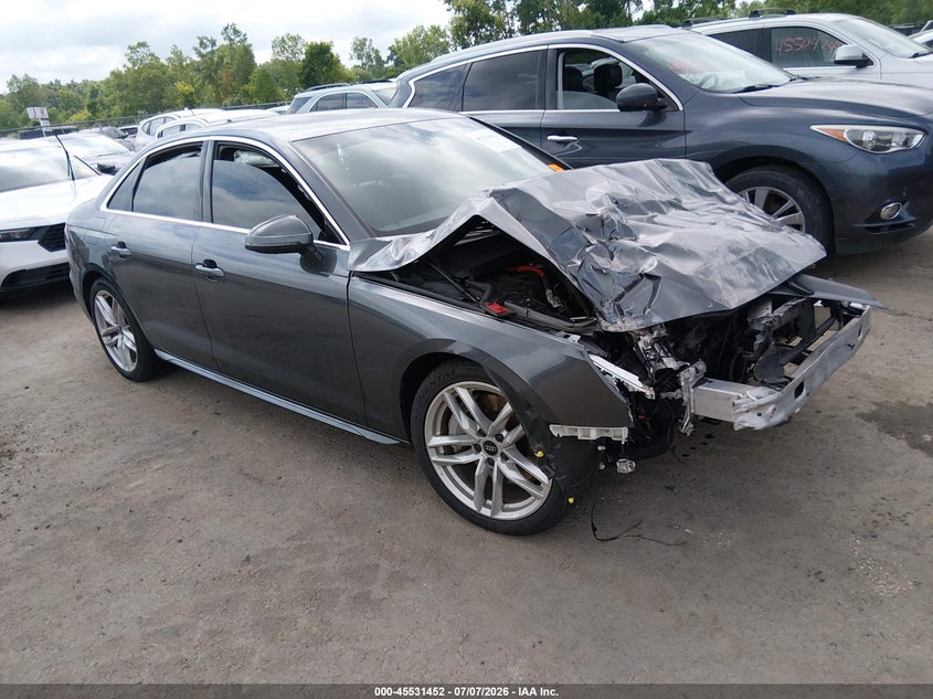 2023 Audi A4 VIN WAUEAAF41PN017287 IAAI salvage auction — FRONT END, Salvage (Ohio), sold $3,250 on 2026-07-26 (photo 1)