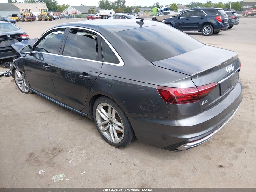 2023 Audi A4 VIN WAUEAAF41PN017287 IAAI salvage auction — FRONT END, Salvage (Ohio), sold $3,250 on 2026-07-26 (photo 3)