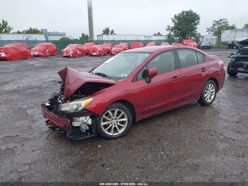 2013 Subaru Impreza VIN JF1GJAC62DH004341 IAAI salvage auction — FRONT END, Salvage (Pennsylvania), sold $100 on 2026-07-24 (photo 2)